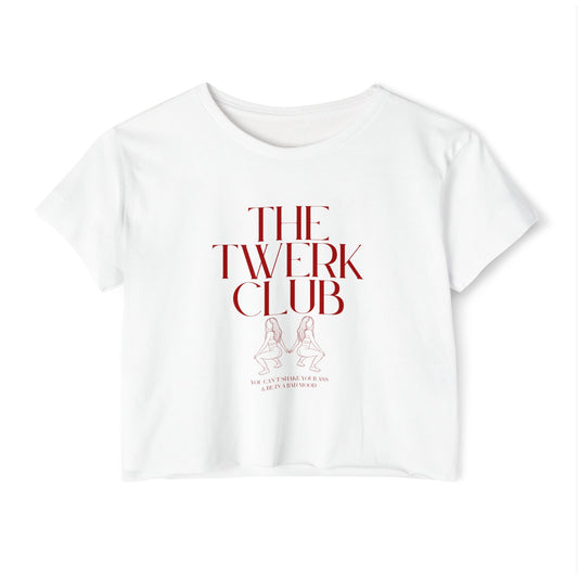 The Twerk Club Women's Festival Crop Top | Fun Graphic Tee for Parties and Celebrations