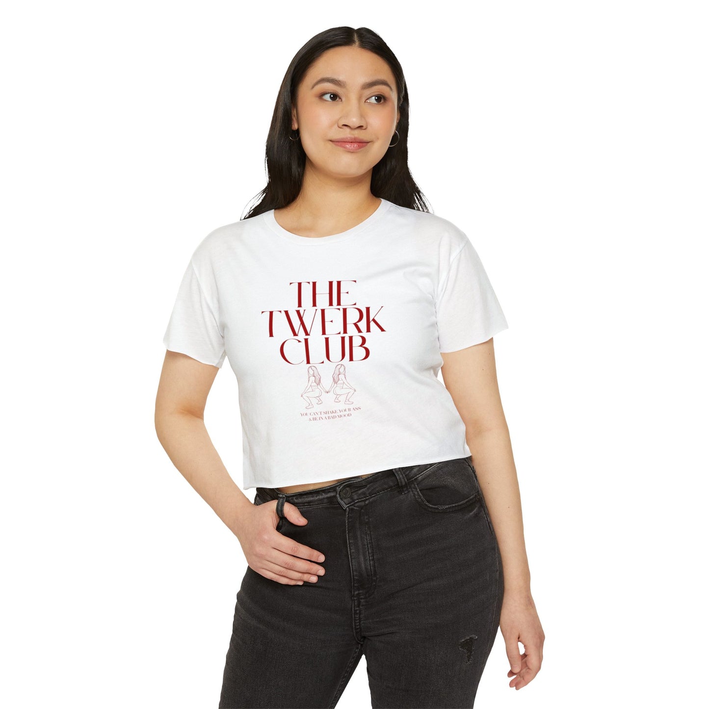 The Twerk Club Women's Festival Crop Top | Fun Graphic Tee for Parties and Celebrations